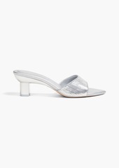 3.1 Phillip Lim - Verona metallic faux snake-effect leather mules - Metallic - EU 36.5