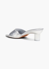 3.1 Phillip Lim - Verona metallic faux snake-effect leather mules - Metallic - EU 36