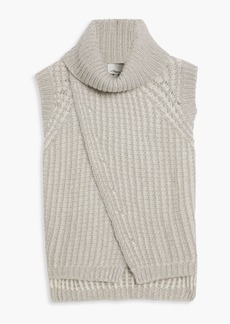 3.1 Phillip Lim - Wrap-effect ribbed-knit turtleneck sweater - Gray - XS