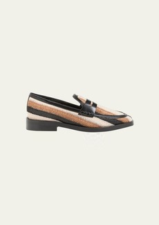 3.1 Phillip Lim Alexa Colorblock Woven Penny Loafers