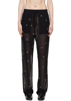 3.1 Phillip Lim Black Halo Embroidered Trousers