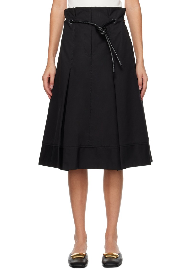 3.1 Phillip Lim Black Origami Midi Skirt