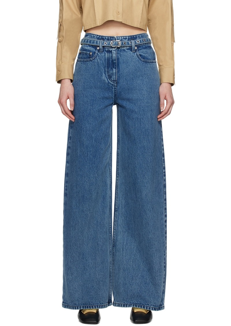 3.1 Phillip Lim Blue Belted Jeans