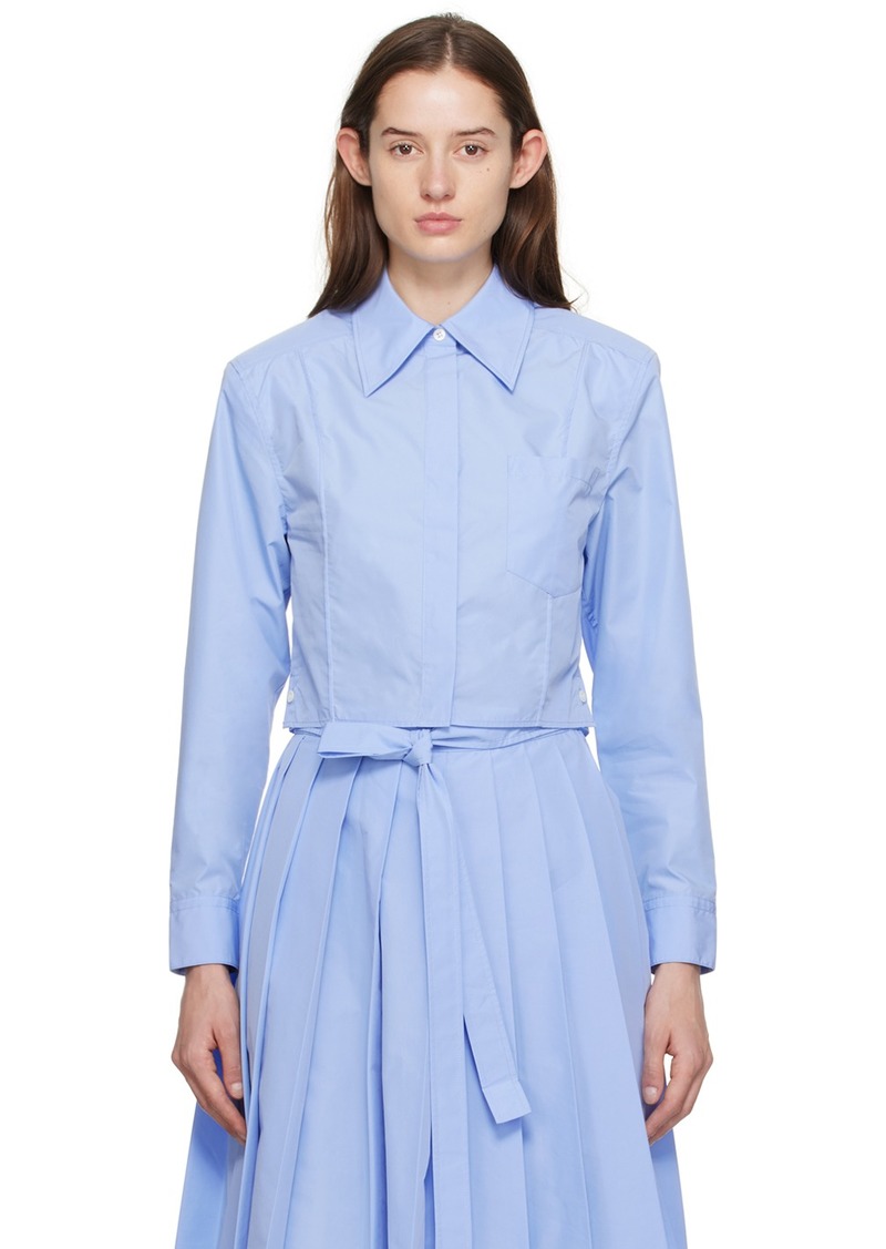 3.1 Phillip Lim Blue Cropped Shirt