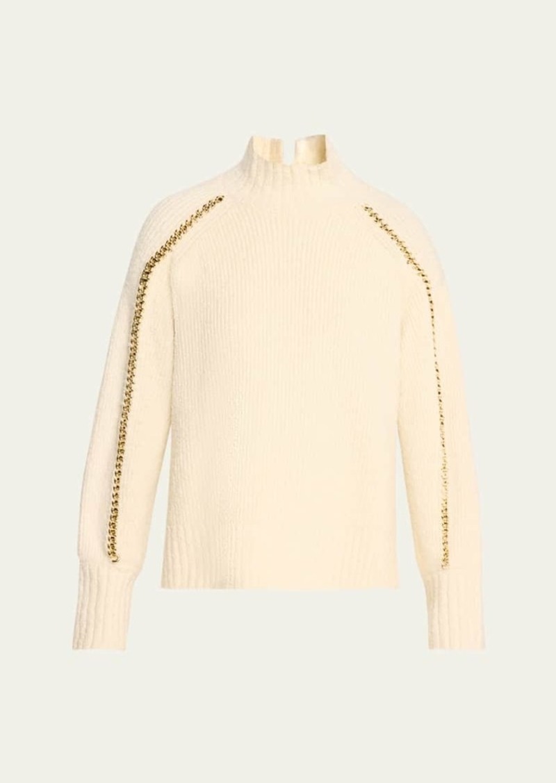 3.1 Phillip Lim Chain-Trim Turtleneck Sweater