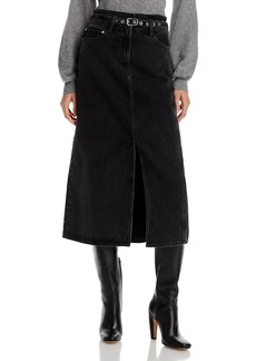 3.1 Phillip Lim Denim A Line Midi Skirt