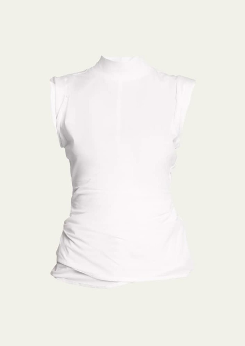 3.1 Phillip Lim Draped Mock-Neck Tank Top