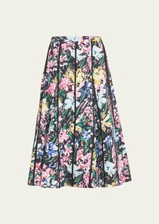 3.1 Phillip Lim Flowerworks Godet Knee-Length Skirt