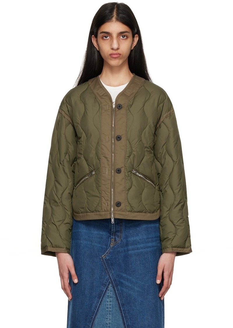 3.1 Phillip Lim Khaki Quilted Puffer Jacket
