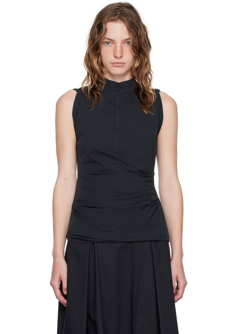 3.1 Phillip Lim Navy Draped Tank Top