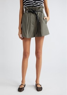 3.1 Phillip Lim Origami Belted Stretch Cotton Shorts