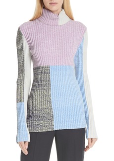 3.1 Phillip Lim Patchwork Ribbed Sweater