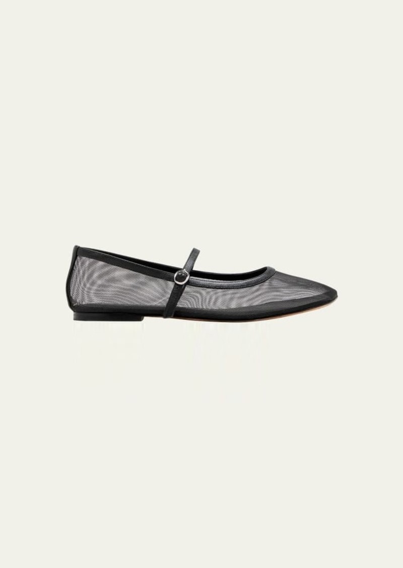 3.1 Phillip Lim Sheer Mesh Mary Jane Ballerina Flats