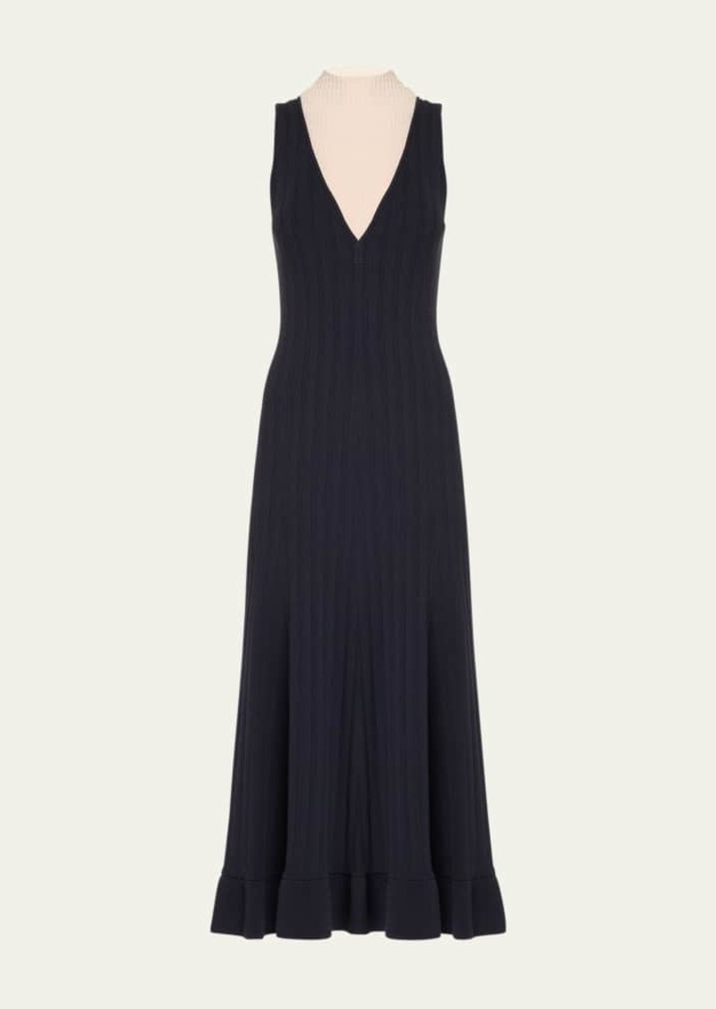 3.1 Phillip Lim Sleeveless Mock-Neck Fit-and-Flare Midi Dress