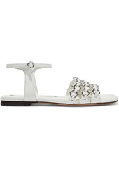3.1 Phillip Lim Woman Alyse Ring-embellished Leather Sandals Off-white