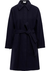 3.1 Phillip Lim Woman Belted Wool-blend Twill Coat Midnight Blue