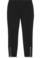3.1 Phillip Lim Woman Cropped Zip-detailed Stretch Cotton And Modal-blend Twill Skinny Pants Black