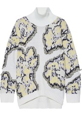3.1 Phillip Lim Woman Fil Coupé Jacquard-knit Turtleneck Sweater Light Gray