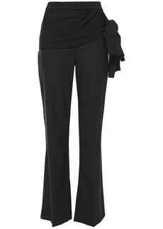 3.1 Phillip Lim - Layered knitted and grain de poudre wool-blend straight-leg pants - Black - US 4