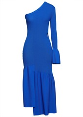 3.1 Phillip Lim Woman One-shoulder Cutout Ribbed Wool-blend Midi Dress Cobalt Blue