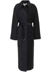 3.1 Phillip Lim Woman Oversized Two-tone Wool-twill Trench Coat Black