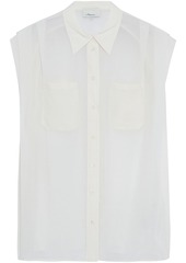 3.1 Phillip Lim Woman Pleated Voile Shirt Off-white