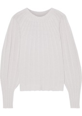 3.1 Phillip Lim Woman Ribbed Wool And Cashmere-blend Sweater Light Gray