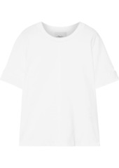 3.1 Phillip Lim Woman Snap-detailed Cotton-jersey T-shirt White