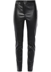 3.1 Phillip Lim Woman Stretch-leather Skinny Pants Black