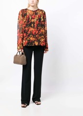 3.1 Phillip Lim abstract-print semi-sheer blouse