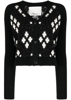 3.1 Phillip Lim argyle-check knitted cardigan