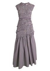 3.1 Phillip Lim Asymmetric Gingham Drop-Waist Dress