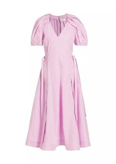 3.1 Phillip Lim Bloom Cotton-Blend Puff-Sleeve Midi-Dress