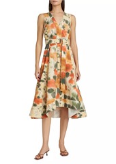 3.1 Phillip Lim Blurred Marigold Belted Midi-Dress