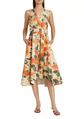 3.1 Phillip Lim Blurred Marigold Belted Midi-Dress