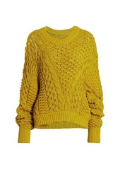 3.1 Phillip Lim Cable-Knit Crewneck Sweater