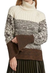 3.1 Phillip Lim Chunky Striped Turtleneck Sweater