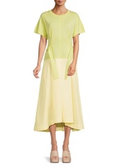 3.1 Phillip Lim Colorblock Belted Midi Dress