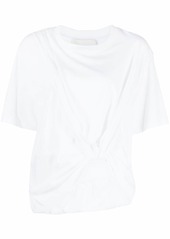3.1 Phillip Lim drape-detail cotton T-shirt