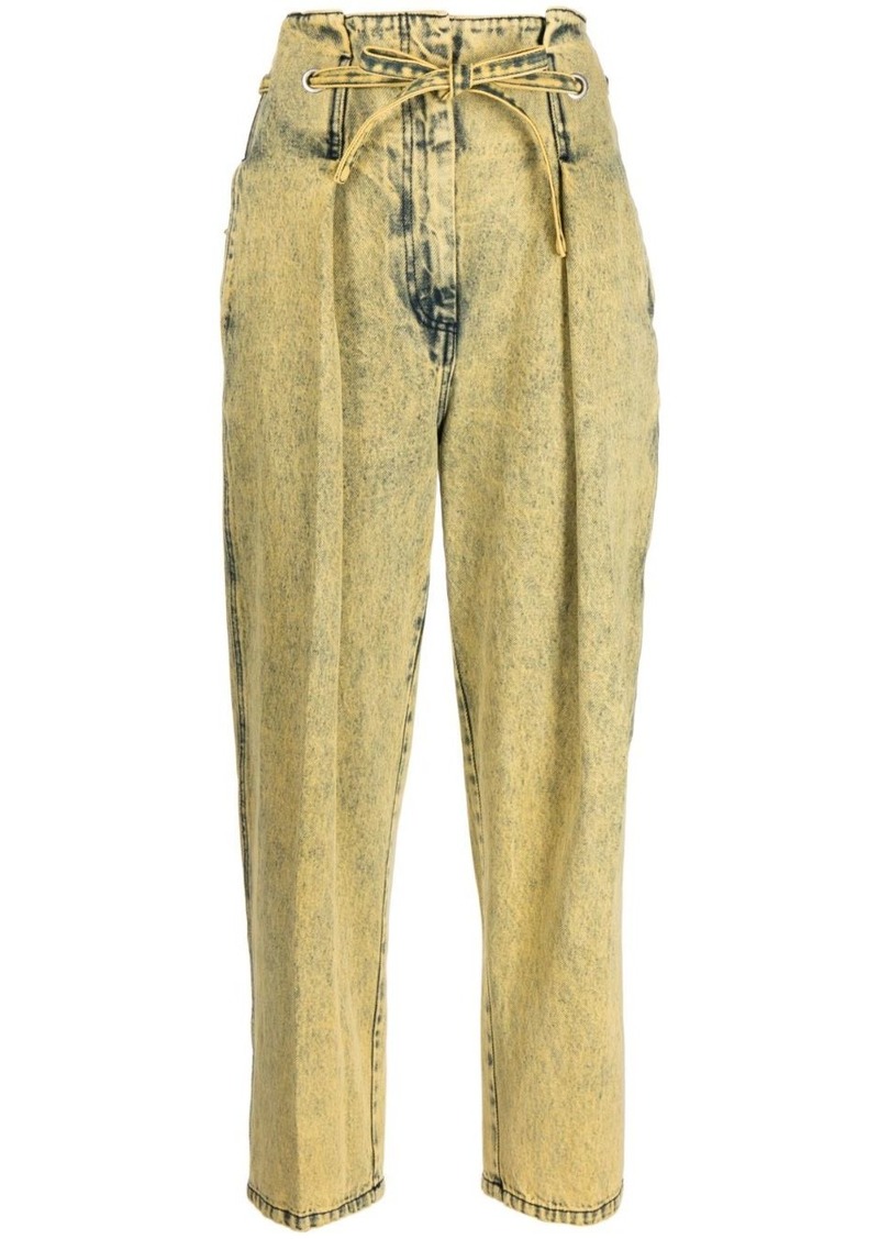 3.1 Phillip Lim dyed cropped pleated jeans