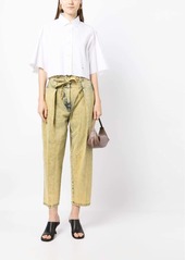 3.1 Phillip Lim dyed cropped pleated jeans