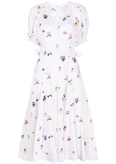 3.1 Phillip Lim floral-embroidered puff-sleeved dress