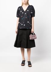 3.1 Phillip Lim floral-embroidery V-neck blouse