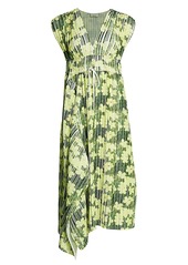 3.1 Phillip Lim Floral Print Pleated Midi Dress