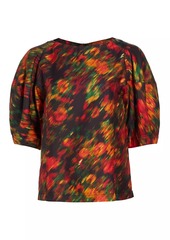 3.1 Phillip Lim Flowers In Motion Silk & Cotton-Blend Top