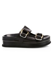 3.1 Phillip Lim Freida Buckle Leather Flatform Sandals