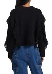 3.1 Phillip Lim Fringed Alpaca Crop Sweater