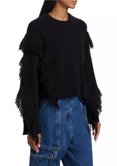 3.1 Phillip Lim Fringed Alpaca Crop Sweater