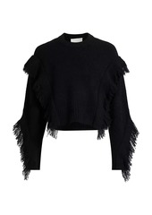 3.1 Phillip Lim Fringed Alpaca Crop Sweater