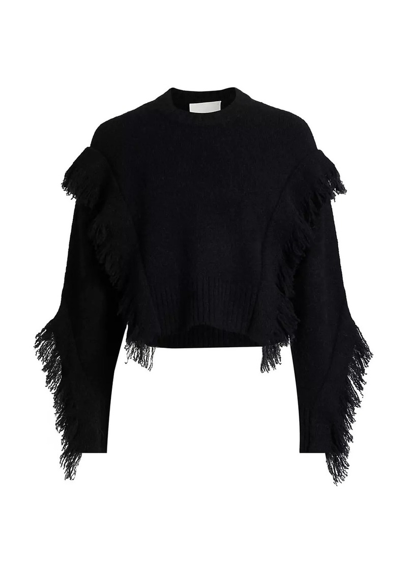 3.1 Phillip Lim Fringed Alpaca Crop Sweater